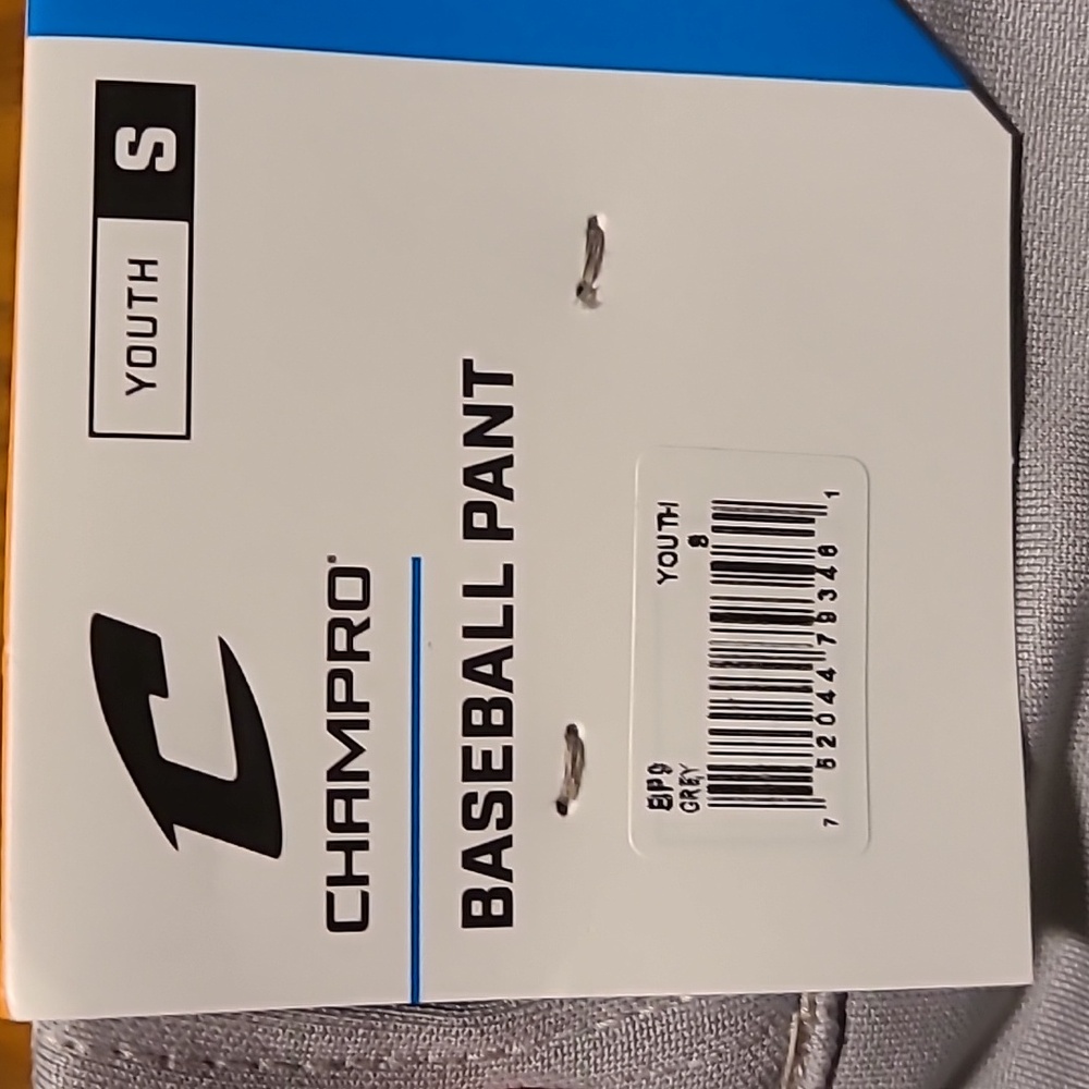 Champro NWT Gray Athletic Baseball Pants - Boy's Small - Picture 13 of 13
